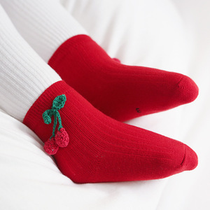 Calcetines de Otoño Invierno para Bebés, Niños y Niñas, Calcetines de Tubo Medio con Frutas y Verduras Tridimensionales - Product Image 3