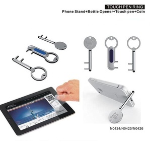 Tùy chỉnh kim loại điện thoại đứng chủ chốt thời trang cảm ứng Bút mở chai vòng móc chìa khóa với thiết kế thời trang - Product Image 4