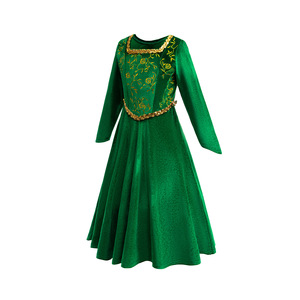 Costume da Principessa Mostro <span class=keywords><strong>Fiona</strong></span> <span class=keywords><strong>Verde</strong></span> Deluxe per Cosplay Halloween Carnevale Festa Shrek 3 Stili - Product Image 4