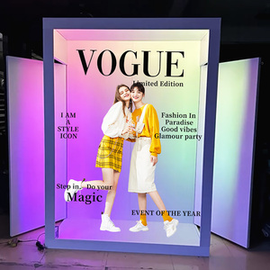 Panel de Fondo para Fotomatón con Cubierta de Revista Metálica Personalizada, Acrílico, Estilo Vogue, con Luz LED, Gran Venta 2025 - Product Image 6