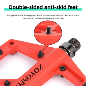 Pedal sepeda dijamin hitam lebar Anti selip, Pedal sepeda plastik nilon, suku cadang sepeda Foading BMX <span class=keywords><strong>MTB</strong></span>, lampu anti-selip - Product Image 4