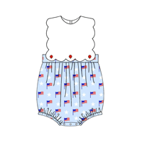 Robe pour filles et enfants avec drapeau américain patriotique du 4 juillet, personnalisée avec des étoiles et des rayures, barboteuse à volants pour bébé