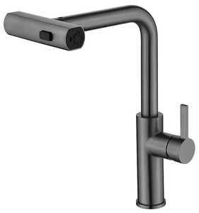 <span class=keywords><strong>Robinet</strong></span> mitigeur d'évier <span class=keywords><strong>de</strong></span> cuisine cascade moderne en <span class=keywords><strong>laiton</strong></span> 3 fonctions avec tête <span class=keywords><strong>de</strong></span> pulvérisation extractible - Product Image 1
