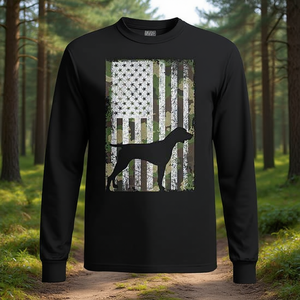 T-shirt à manches longues pour chien Gsp, motif camouflage drapeau américain, pour chien pointeur allemand à poils courts - Product Image 3