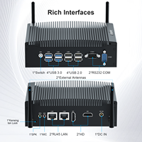 Mini PC industriel sans ventilateur Intel i5-8350U, OS Win10/11, DDR4, 2 ports RS232 COM, 2 ports RJ45 LAN, 8 ports USB, large plage de température autorisée