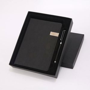 Custom Logo Luxury <b>Refillable</b> Stationery Item Notebook Gift Set Business Office USB Diary Blue Pu Leather A5 Journal With <b>Pen</b> - Product Image 1