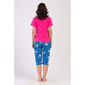 Combinaison de nuit ovale à manches courtes et col rond pour femme - Product Image 1