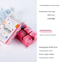 Bloc de cire aromatique artisanal à base de soja et de cire mélangée, sans fumée, à dégradé de couleurs, très vendu, pour la décoration de la maison
