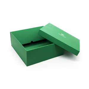 Boîte pliable à poignée verte OEM haut de gamme pour cosmétiques, vêtements, mode, festival, étui cadeau portable - Product Image 5