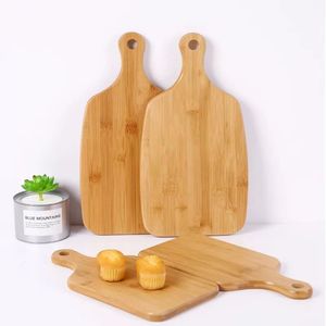 Tabla de cortar de bambú con asa, rectangular, 24x12x1.5 cm, para sushi, frutas y pizza - Product Image 3