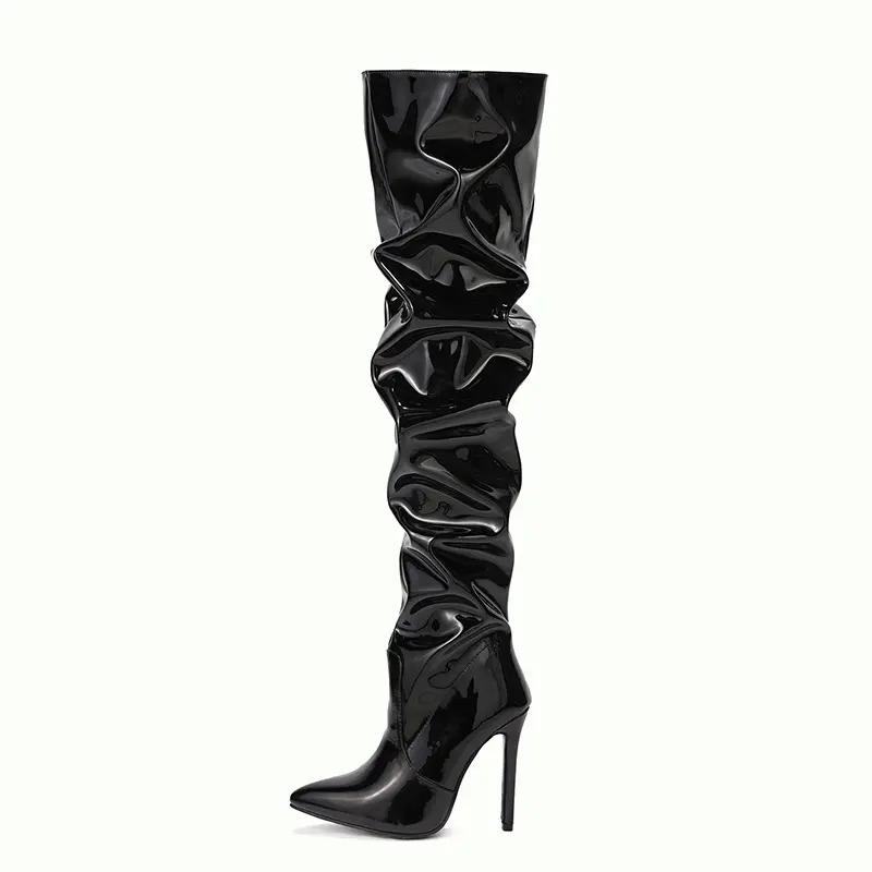 BXSD135 over k — bottes à talons hauts et bout pointu pour femmes, pliables, nouvelle collection