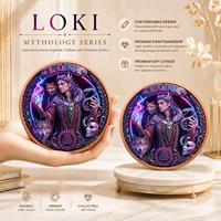 Koin Tembaga Murni 999 Ukuran Besar 5 oz, Gambar Dewa Loki Penggoda, Relief Tinggi, Anti UV, Mirip Karya Seni Mitologi Norse, Kerajinan Logam