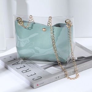 2024 nuova borsa da donna <span class=keywords><strong>messenger</strong></span> graziosa borsa da trasporto a tracolla piccola borsa quadrata di gelatina trasparente - Product Image 3