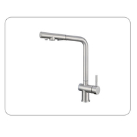 Robinet de cuisine extractible en acier inoxydable 304, rotation universelle, extension anti-éclaboussures, eau froide et chaude pour évier