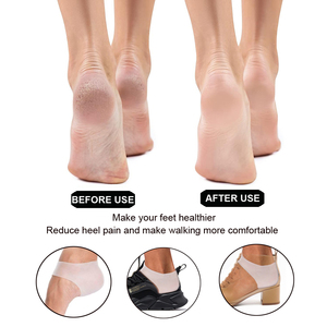 Extra Thick Gel Heel Protection <strong>Cups</strong> to Protect Heel Moisturize Sleeves Soft Comfortable Silicone Gel Heel Socks HA00557 - Product Image 4