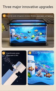 Pecera 2025 Nuevo Modelo Pequeña para Sala <span class=keywords><strong>de</strong></span> Estar, Adhesivo Decorativo, Paisajismo Ecológico, Filtración Integrada y Producción <span class=keywords><strong>de</strong></span> Oxígeno - Product Image 2