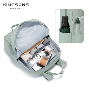 Kingsons Women's <b>Backpack</b> Light Green Lightweight Durable Interior <b>Compartment</b> Zipper Closure Shoulder Strap Leisure Travel - Product Image 1