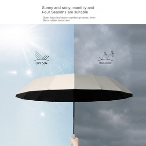 Paraguas Plegable de 24 Varillas, Totalmente Automático, Grande, para Hombre y Mujer, Reforzado, Resistente al Viento, con Protección Solar y Estampado - Product Image 3
