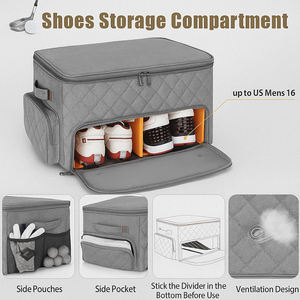 Organisateur <span class=keywords><strong>de</strong></span> coffre <span class=keywords><strong>de</strong></span> golf personnalisé stockage <span class=keywords><strong>de</strong></span> casier <span class=keywords><strong>de</strong></span> balles <span class=keywords><strong>de</strong></span> golf <span class=keywords><strong>de</strong></span> voiture étanche avec compartiment ventilé séparé pour 2 paires <span class=keywords><strong>de</strong></span> chaussures - Product Image 2