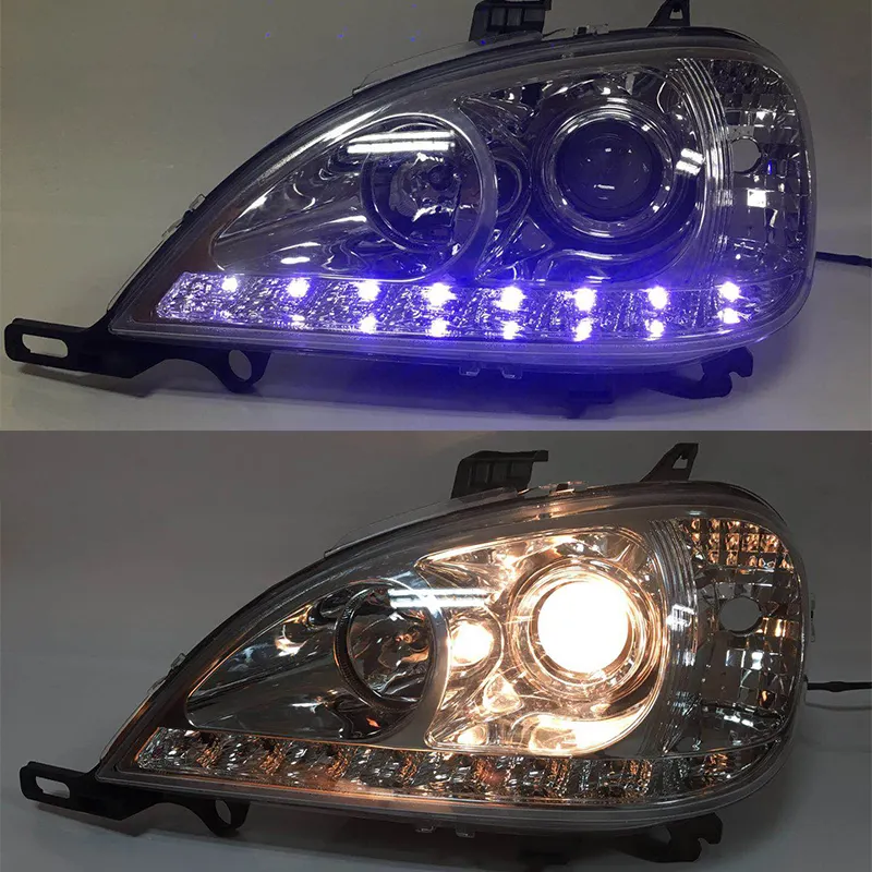 4 Pieces For MercedesベンツW163 ML320 ML350 ML430 ML450 Head Lamp Headlight Assembly 1998-2004 Year