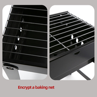 Gril de BBQ pliable, gril portatif d'acier inoxydable d'outils de gril de fumeur de BBQ