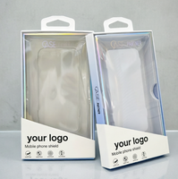 Boîte d'emballage personnalisée haut de gamme pour téléphone, étanche, avec impression UV, languette de suspension de luxe, doublure en éponge, logo personnalisé pour Android