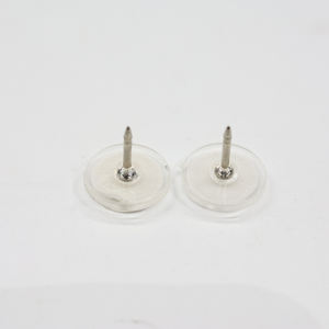 Haute qualité forme ronde Transparent 12mm Badge broche arrière adhésif en plastique broche papillon embrayage ensemble - Product Image 5