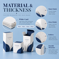 Boîtes d'emballage personnalisées en carton blanc de luxe avec logo, estampage à chaud argenté, impression UV pour parfums, cosmétiques et soins de la peau