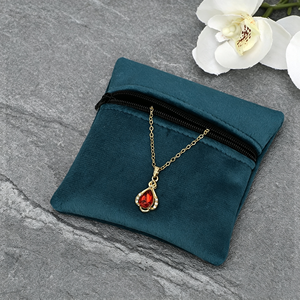 9.5x9.5cm Teal Zipper Velvet Jewelry Pouch Velvet <b>Small</b> Storage <b>Bag</b> Jewelry <b>Bag</b> for Necklace Ring Earring Jewelry Gift Packing - Product Image 6
