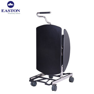 <span class=keywords><strong>Chariot</strong></span> <span class=keywords><strong>de</strong></span> <span class=keywords><strong>service</strong></span> pliable en acier inoxydable noir et métal pour hôtel - Vente flash - Product Image 3