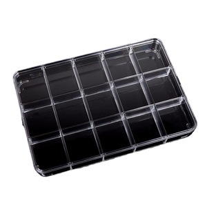 Jewelry <b>storage</b> <b>box</b> <b>with</b> <b>lid</b>, transparent acrylic <b>small</b> compartment <b>box</b>, jewelry display tray, crystal <b>box</b> - Product Image 4