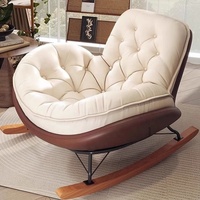 GEDO Moderne Simple Design Pingouin Luxe Nid d'abeille Boucle de traction Chaise berçante Chaise longue pour la maison Loisirs Balcon Salon