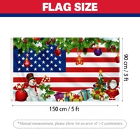 Drapeaux décoratifs de Noël personnalisés en gros, 3x5 pieds, motif bonhomme de neige et flocon de neige, bannière d'hiver pour l'extérieur, grands drapeaux de fête