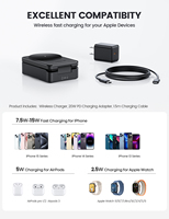 Lamicall T10 Support de charge magnétique universel 3 en 1 Station de charge sans fil pour smartphone Montre Écouteurs Maison T7