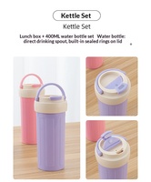 Quadratische Plastik-Bento-Box mit Drei Fächern, Modernes Minimalistisches Design, Schüler-Lunchbox-Set, Mikrowellengeeignet, für Picknick, Salat und Obst