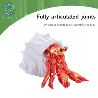 Maßgefertigtes 3D-Gedrucktes PLA Hermitkrabben-Fidget-Spielzeug, Abnehmbare Schale mit Beweglichen Gelenken, Lehrreiches Kinderspielzeug