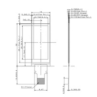 1.08 inci semi-transparan 160*68 Module Tft layar Lcd modul untuk jam tangan pintar dapat dipakai