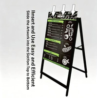 Support d'affichage portable en aluminium, panneau vertical pour publicité extérieure et recrutement
