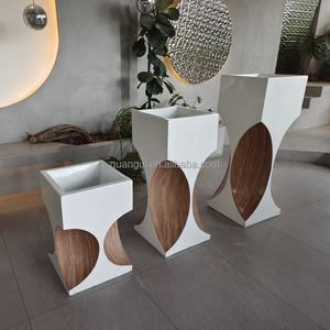 Macetas grandes de fibra de vidrio FRP de precio económico, fábrica de cerámica de flores para jardín interior y exterior, venta al por mayor, guardería para el hogar - Product Image 5