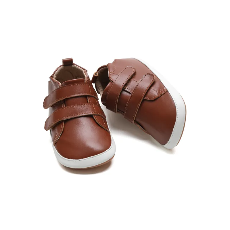 Babyhappy 2024 Popular 0 Drop Baby Boy Girl Wide Toe Shoes Genuine Leather Casual Barefoot Ergonomics Kids Sneaker