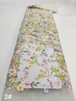 Tissu en dentelle à sequins français luxueux avec des perles brodées, tissu en tulle pour robes de mariée