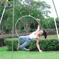 Cerceau aérien Lyra en acier inoxydable 90 cm pour acrobaties, cirque et fitness aérien