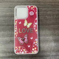 Coque de téléphone personnalisée en TPU avec motif papillon et diamants pour iPhone 18 17 16 15 14 13 12 11 et Samsung A18 A08 A17 A07 A16 A06