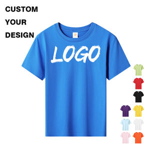 Kinder T-Shirt Hochwertige <span class=keywords><strong>Sublimation</strong></span> Schwerer Baumwollstoff Rundhals Streetwear Hochwertiger Großhandel Puff-Druck Kinder-T-Shirt - Product Image 1