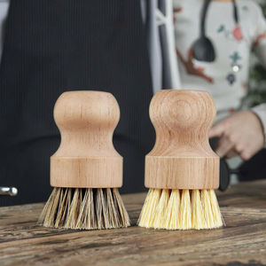 <span class=keywords><strong>2</strong></span> stuks milieuvriendelijke art deco design afwasborstels van hout voor potten, pannen en keukenreiniging, sisal palm materiaal, geschikt voor doopgelegenheden. - Product Image 4