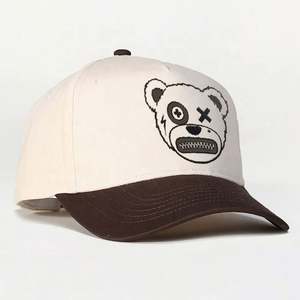 Gorra de Béisbol Deportiva con Bordado a Mano de Oso, Estilo Urbano, con Logotipo Personalizado, 100% Algodón, Ajustada - Product Image 3