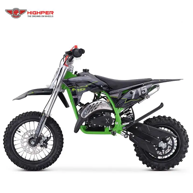 새로운 모터 크로스 자전거 49cc 50cc 60cc 2 스트로크 12/10 키즈 가스 미니 저렴 오토바이 자동 먼지 자전거