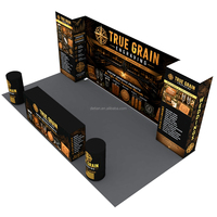 Stand d'exposition modulaire portable et extensible DETIAN, structure en aluminium, tissu tendu, vente en gros directe d'usine
