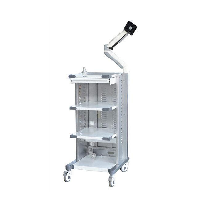 Hospital Gastrointestinal Endoscopy Medical Equipment Metal Endoscope Trolley