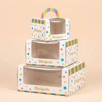 Caja para Pastel de Varias Capas con Logotipo Personalizado para Pastelería Profesional, Incluye Caja para Pastel Bento con Ventana